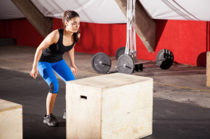 Box Jump high intensity interval training workout