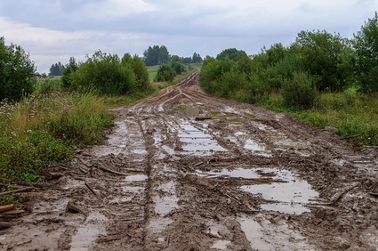 Mountain town mud season